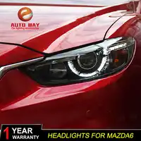 マツダアテンザ用カースタイリング Mazda6 ヘッドライトマツダ 6 M6 2013-2016 の Led ヘッドライト DRL レンズダブルビーム HID キセノン車のアクセサリー