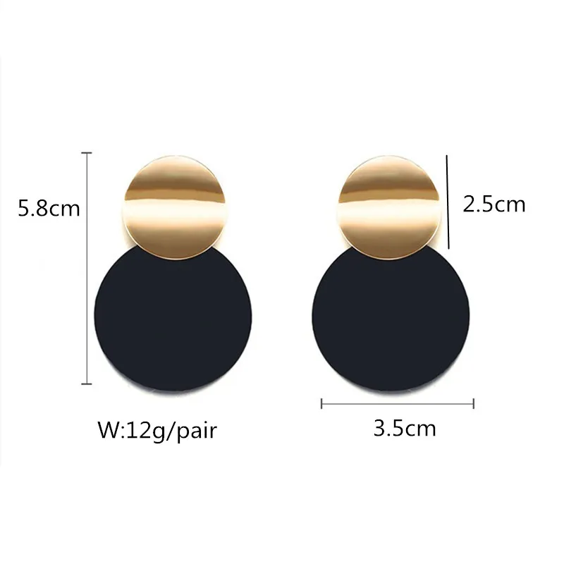 JIOFREE Fashion Non Pierced Clip On Earrings Geometric Metal Round Statement Ear Clips for Women Bijoux Brincos Party Gift