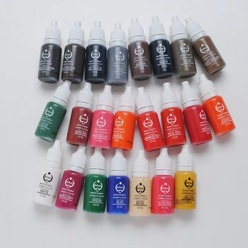 

permanent Makeup tattoo ink pigment 15ml/bottle set for eyebrow make up 23 colors ink