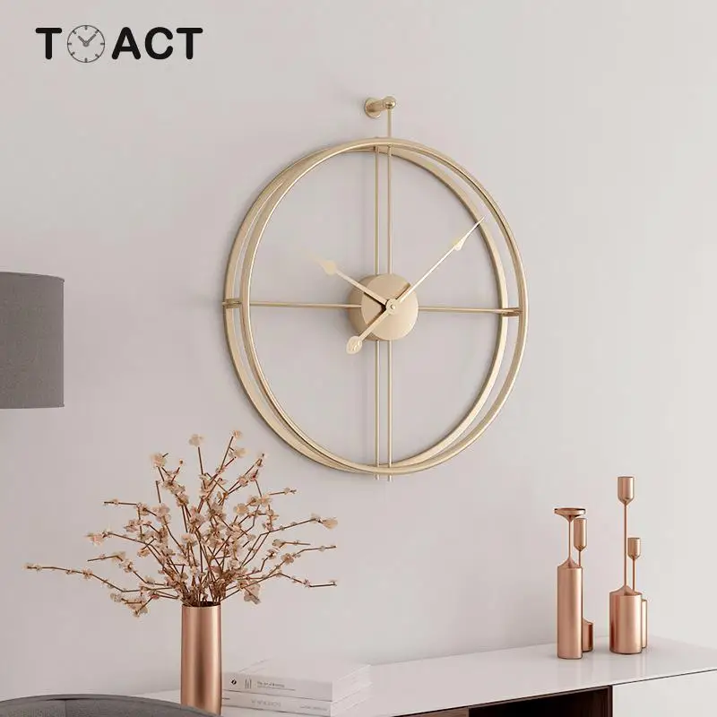 

Large Silent Wall Clock Modern Design Brief European Style Big Clocks Simplicity Iron Wall Watch For Home Office Decoration Gift