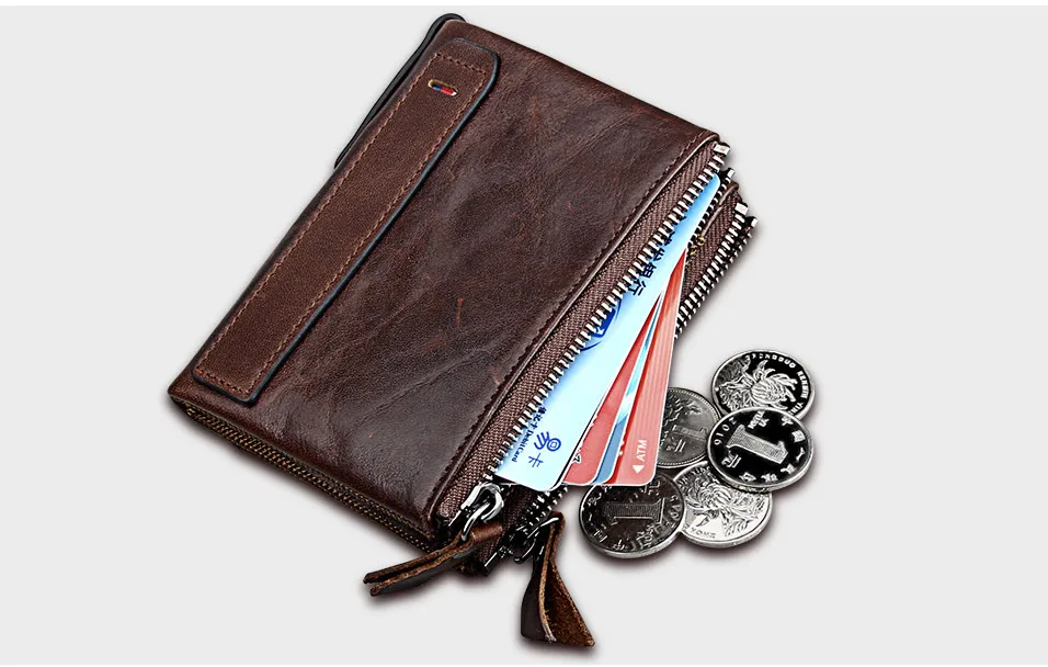 Hot!!! Genuine Leather Women Wallet Purses Coin Purse Female Small Portomonee Bifold Rfid Wallet Lady Purse For Men Money Bag