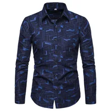 JAYCOSIN рубашка мужская camisa masculina с длинным рукавом Повседневные рубашки с принтом тонкий дизайн формальная повседневная мужская одежда Топы рубашка