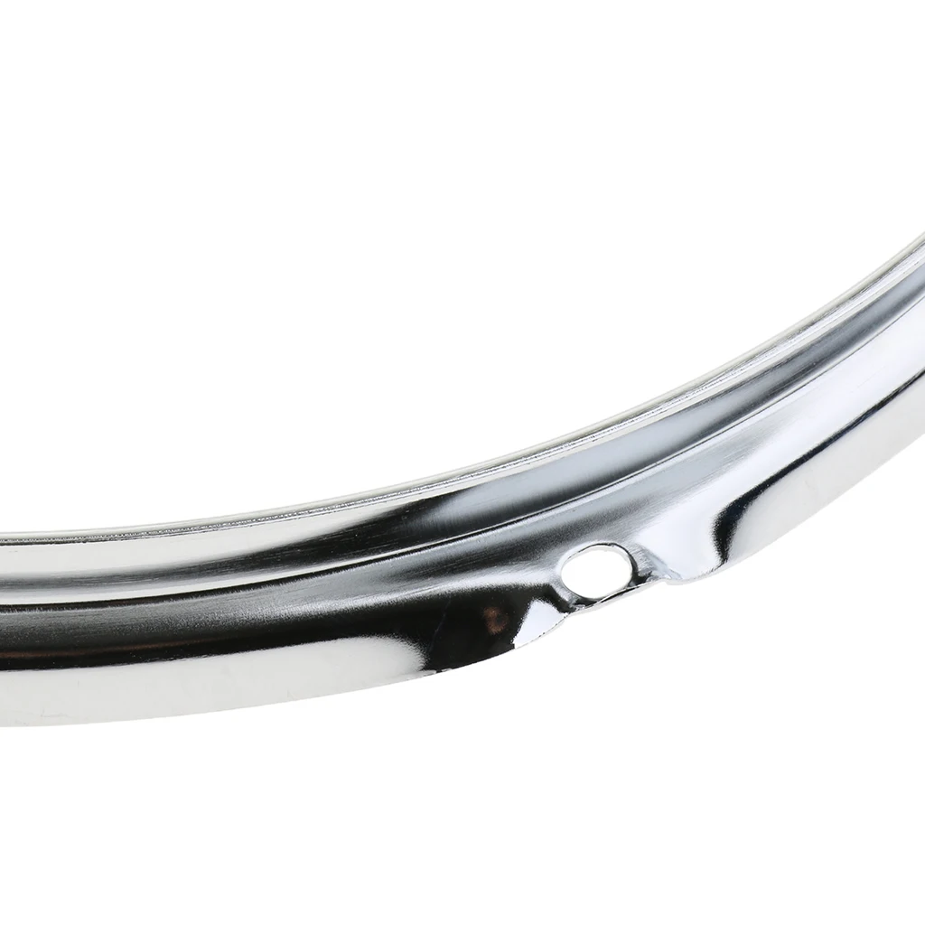 Tooyful 1 Pair Iron Tom Drum Die Cast Hoop Rim Rings Silver for Drum-player Percussion Instrument Accessory