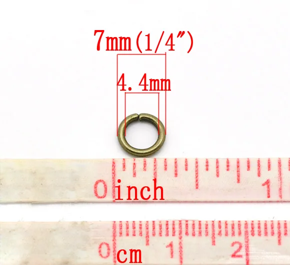 DoreenBeads Открытые Кольца из античной бронзы 7 мм (1/4 &quot) 500 шт.|jump rings 7mm|jump ringsopen jump |