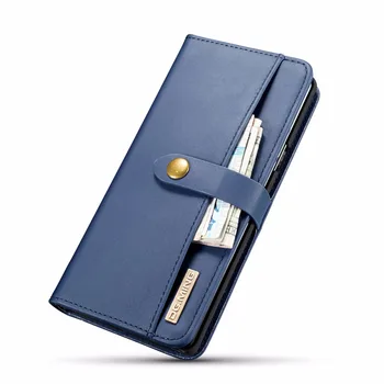 

Leather Wallet Mobile Phone Case Magnetic Removeable Chrome Back Cover For Galaxy Note9/Note8/S8/S8 Plus/S9/S9 Plus
