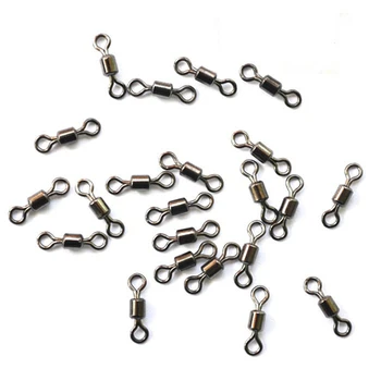 

500pcs/box Fishing Connector Tools Stainless Iron Ultra-smooth Ball Bearing 8 Word Rolling Swivel Fishing Tools Accessories