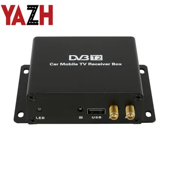 

Car DVB-T2( 2 antenna )digital TV Receiver box for Russia Italy Analog Tuner High Speed 120km/h Signal Receiver for Car Monitor