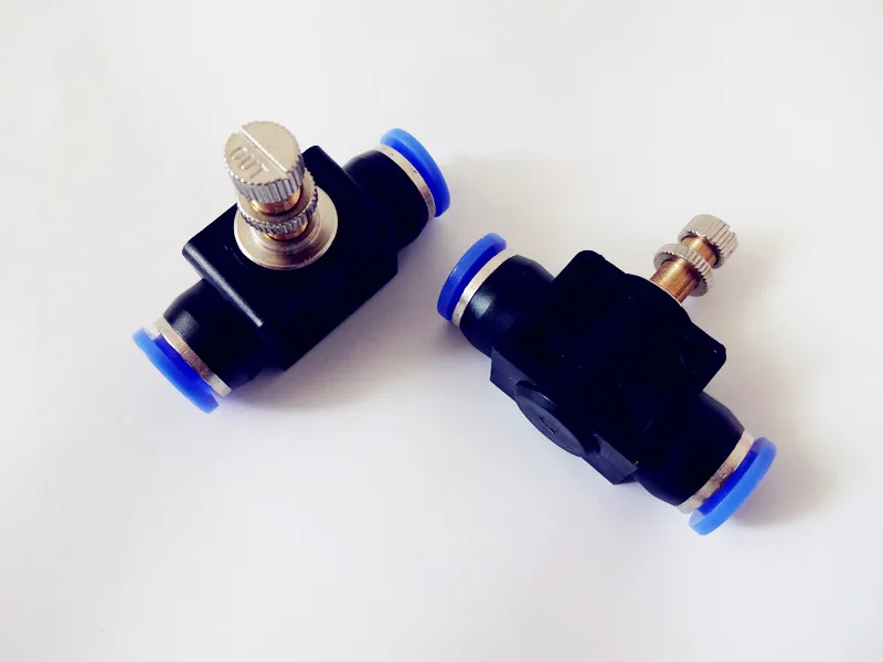Free Shipping 2 Pcs Inline Airflow Control 12mmx12mm Push In Quick Connecter2-Way Flow Limiting Pneumatic Valve Speed Controller 3 pcs inline airflow control 12mm x 12mm push in quick connecter 2 way flow limiting pneumatic valve speed controller