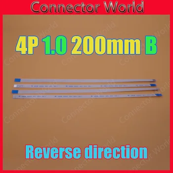 

50x New FFC FPC flat flexible 4pin cable 1.0mm pitch 4 pin reverse Length 200mm Width 5mm 4p Ribbon Flex Cable Free Shipping