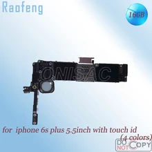 Raofeng разобрать 16 ГБ с Touch ID материнская плата для Iphone 6s плюс материнская 5,5 дюймов версия разблокирована ЧИПАМИ материнскую плату