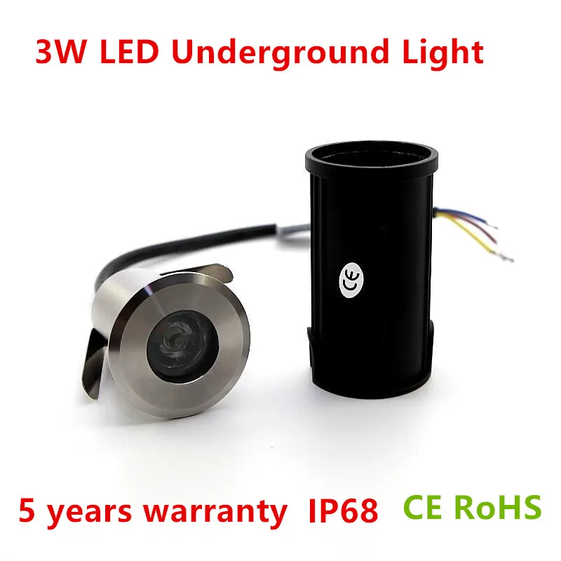 

3W CREE Chip LED Waterproof IP68 Outdoor Ground Garden Path Flood Landscape Light LED underground lamp 12VDC/ AC 85-265V