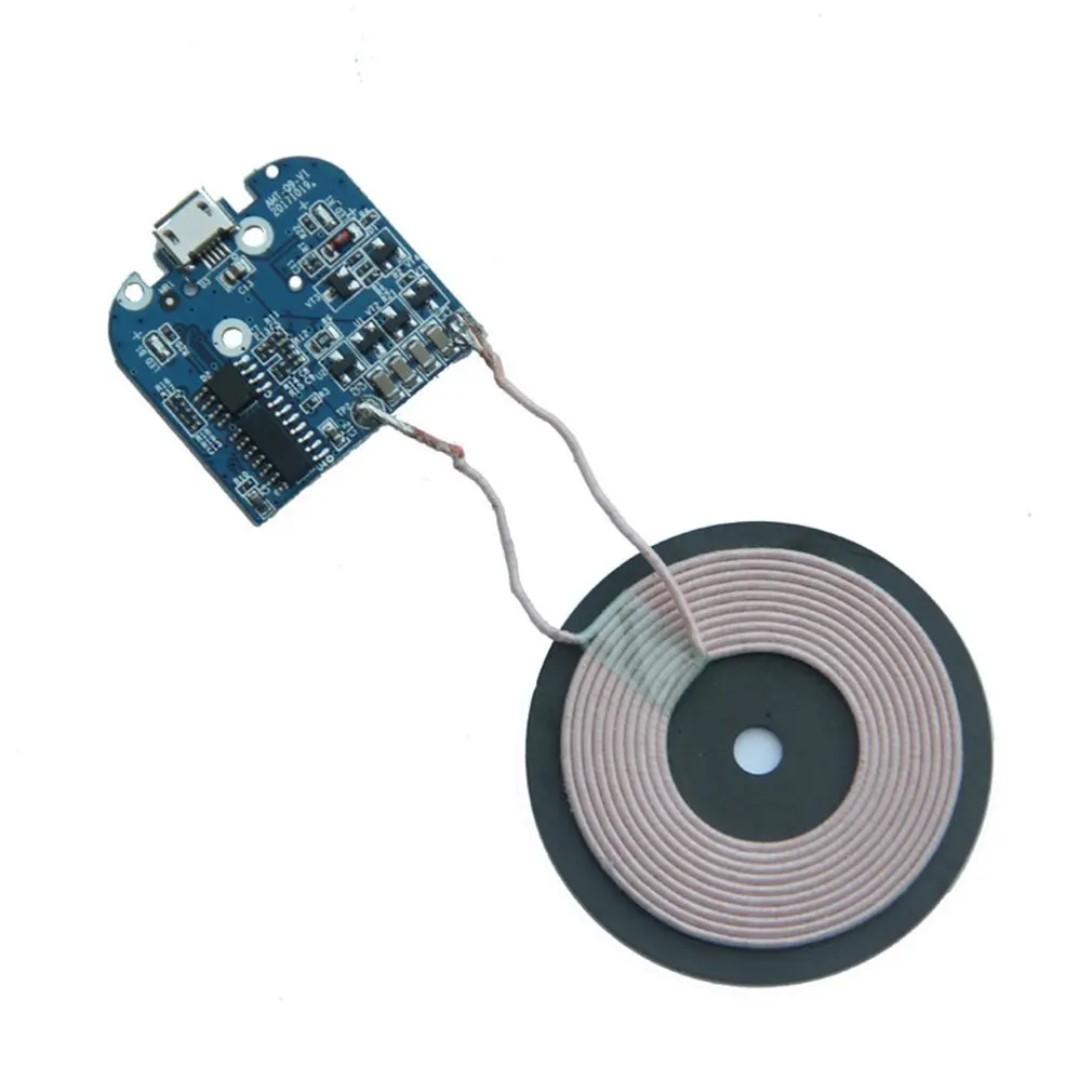 

DC5V 1A qi Standard Coil Wireless Charger Module Transmitter Base PCBA Board Universal Program Modification Style A