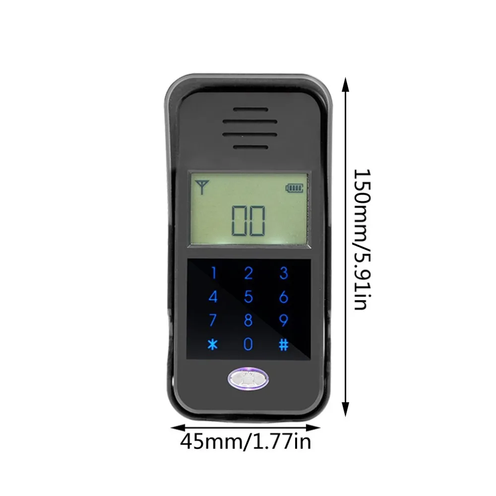 2,4 ГГц беспроводной аудио дверной звонок Домофон системы Невизуальный цифровой водонепроницаемый IP55 домашний безопасный монитор