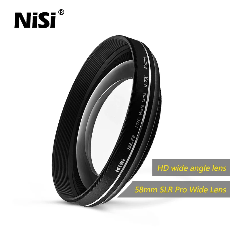

Nisi 58mm PRO Wide Lens For Canon Pentax Nikon SLR Slim 18-55 Ultra Wide Angle Fisheye Lens Attached 58mm Free Shipping