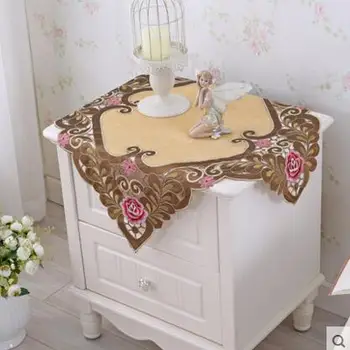 

56/85/110cm Table Cloth table mat cover Europe embroidery flower home Dec desk dinner fridge sofa met wholesale FG216