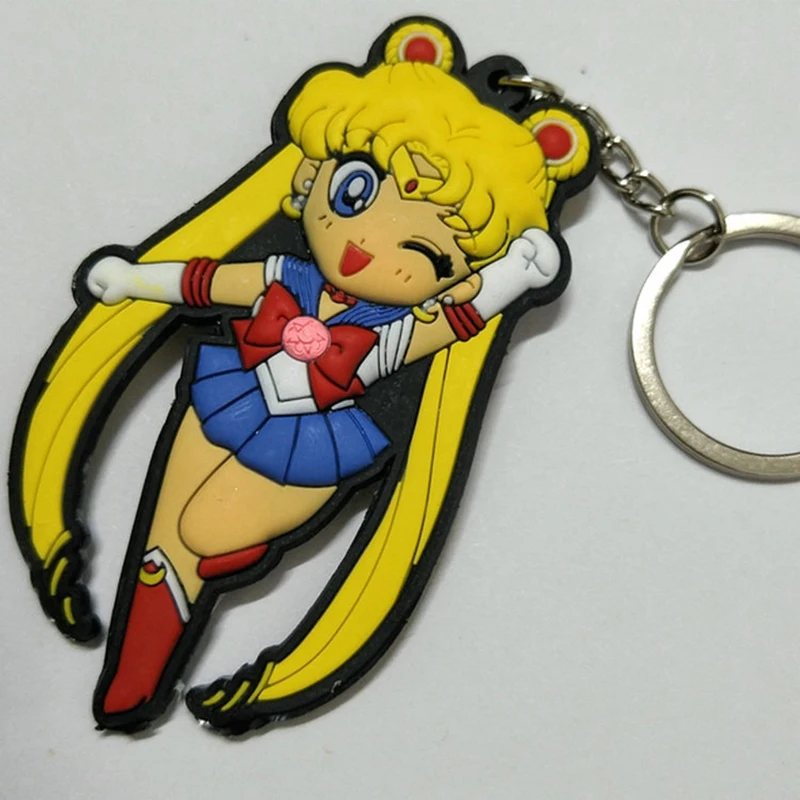 

Sailor Moon Keychain 5 Styles Cute Janpanese Anime Key Ring Luna Cat Figure Metal Gift
