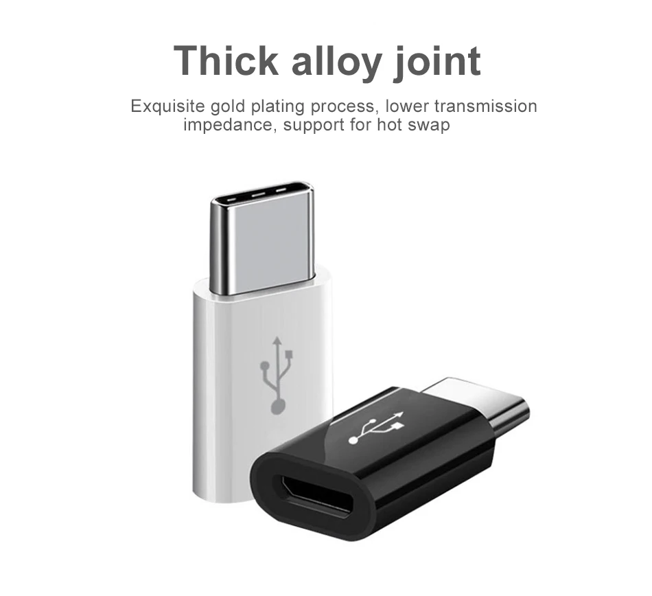 !ACCEZZ Mini USB OTG Adapter Type C To Micro USB For Samsung Galaxy S8 Type-C Converter For One Plus 5 For LG G5 G6 Xiaomi Mi5 6 (3)