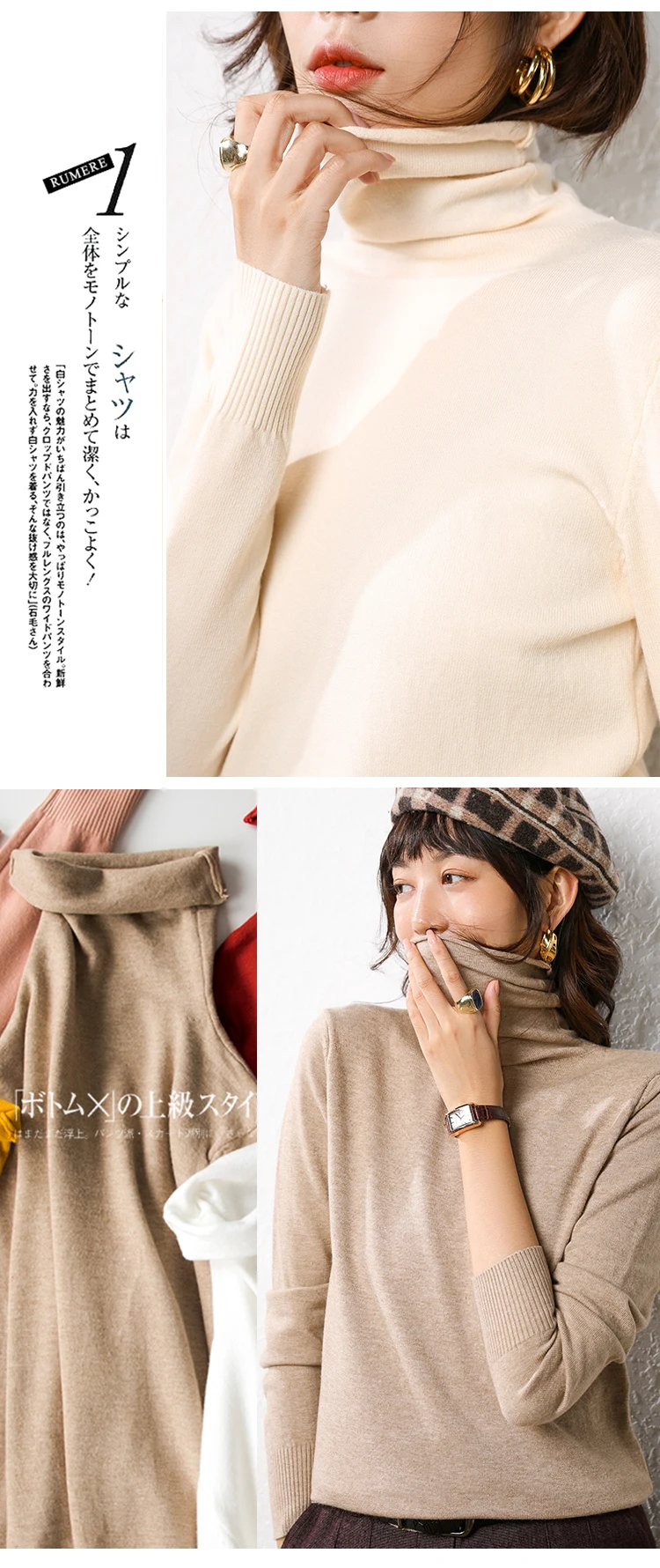 Cashmere sweater woman fashion women turtleneck cashmere sweater women knitted pullover women sweater Casual tops M-XXXL
