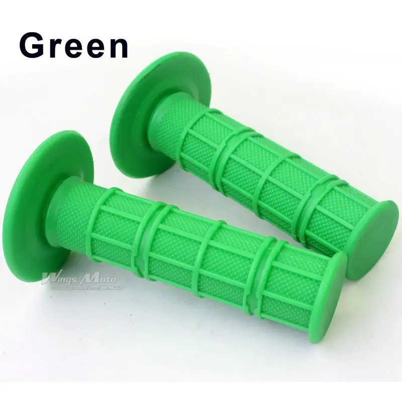 UNIVERSAL SOFT RUBBER MOTORCYCLE HAND GRIPS DIRTBIKE FIT 22MM Greenin