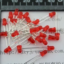 1000 шт./лот 3 мм светодиод красный свет led