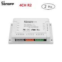 2 шт. Sonoff 4CH R2 беспроводной переключатель Wi-Fi/POW R2 модули для автоматизации умного дома с измерением энергопотребления в реальном времени 15A