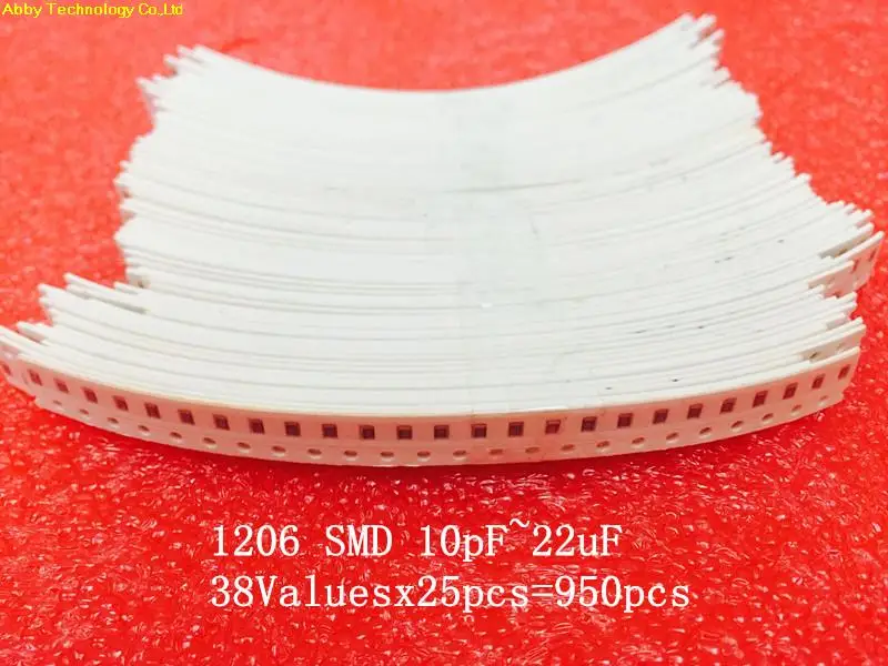 Конденсатор 50 valuesx25 шт. = 1250 SMD 1206 чип-конденсатор 0 комплект для образцов |