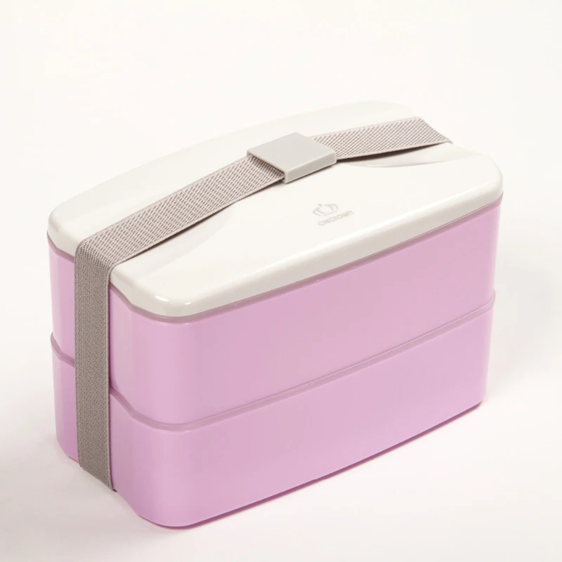 Белый Современный японский стиль Ланч-бокс для детей, взрослых, водный суп, контейнер для хранения фруктов, еды, пластиковый термоконтейнер Bento Boxs Safe - Цвет: Pink Lunch Box