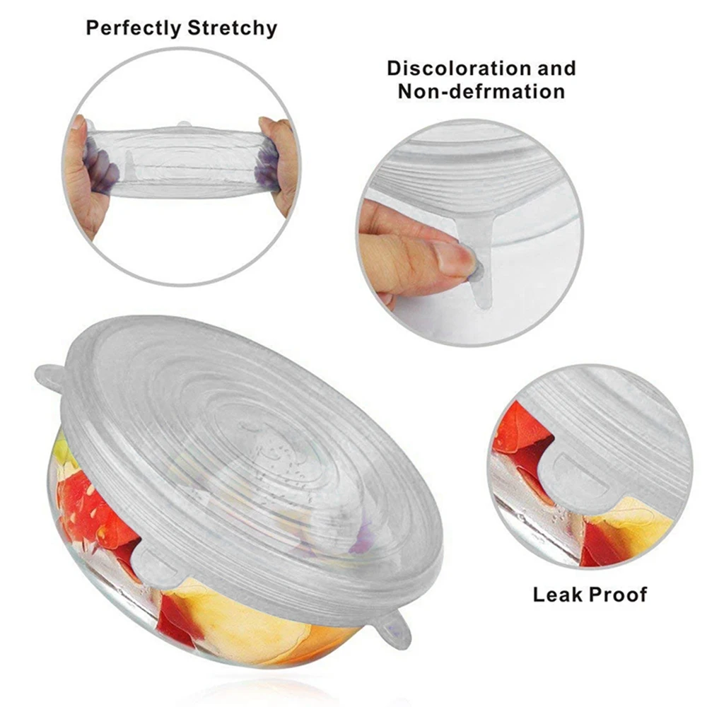 Силиконовые крышки для фруктов, овощей, еды, многоразовые растягивающиеся крышки, сохраняющие свежесть, уплотнительная чаша, растягивающаяся, Smiley Face wrap, кухонные гаджеты