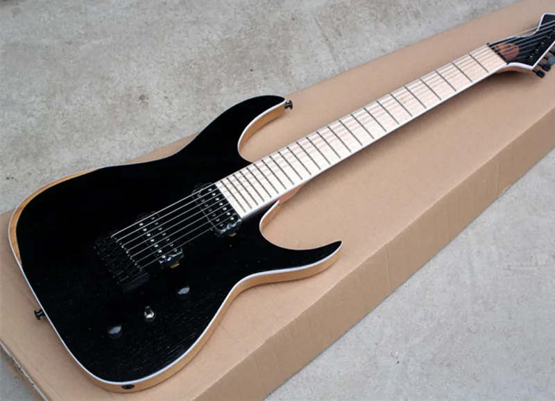 

Factory Custom,7-String Matte Black Electric Guitar with ASH body,24 Frets and Maple Fretboard,2 Open Pickups,Offer Customized