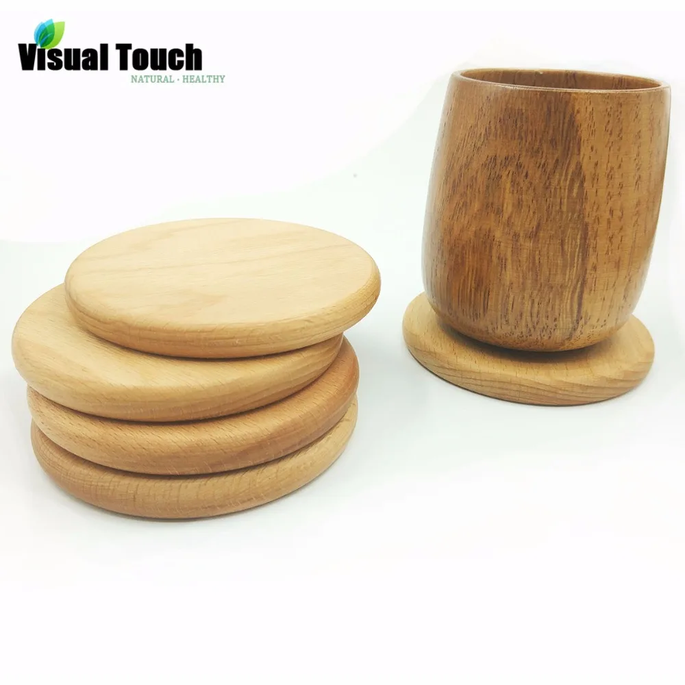 

Visual Touch Wooden Heat Insulated Mat Cup Mug Coasters Table Bowl Pad Shop Bar Tea Coffee Cup Placemat Holder Gift