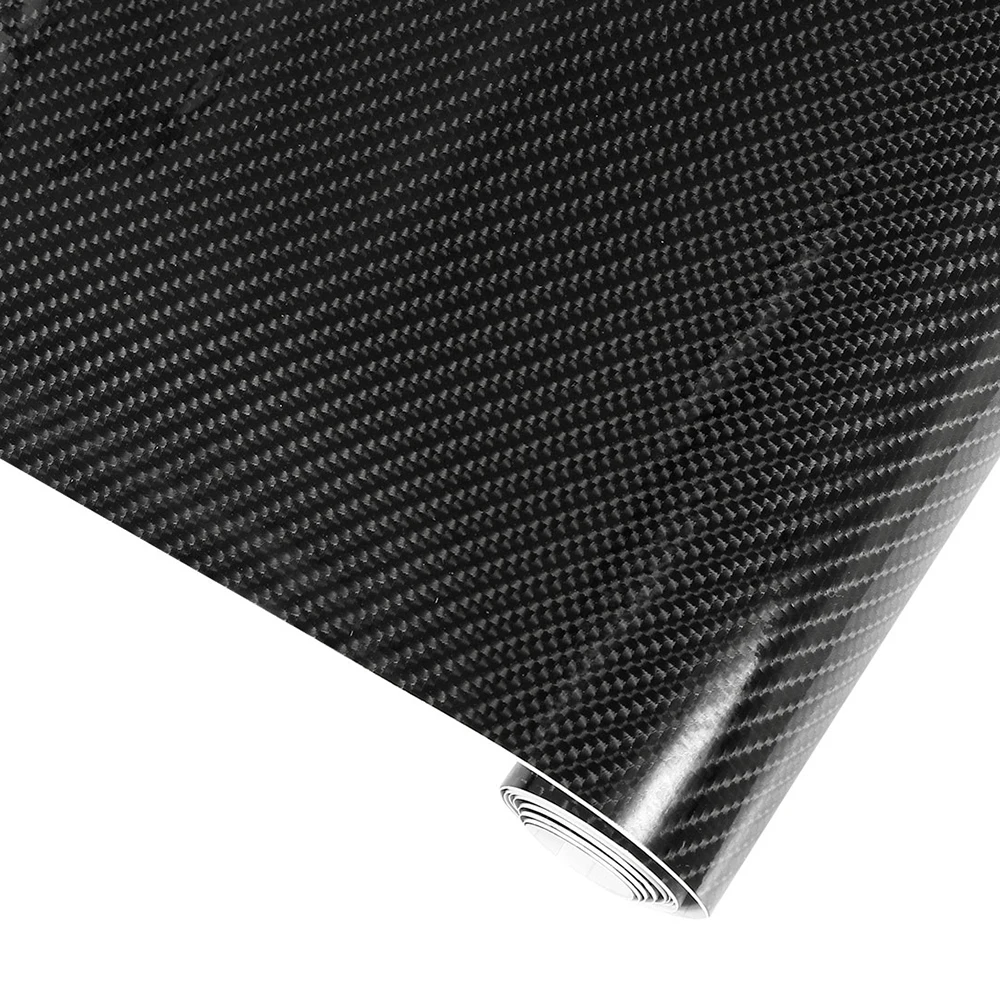

152cmx50cm 5D High GLOSS Carbon Fiber Vinyl Film Black Sheet Wrap Roll Waterproof Auto Car Decor Sticker