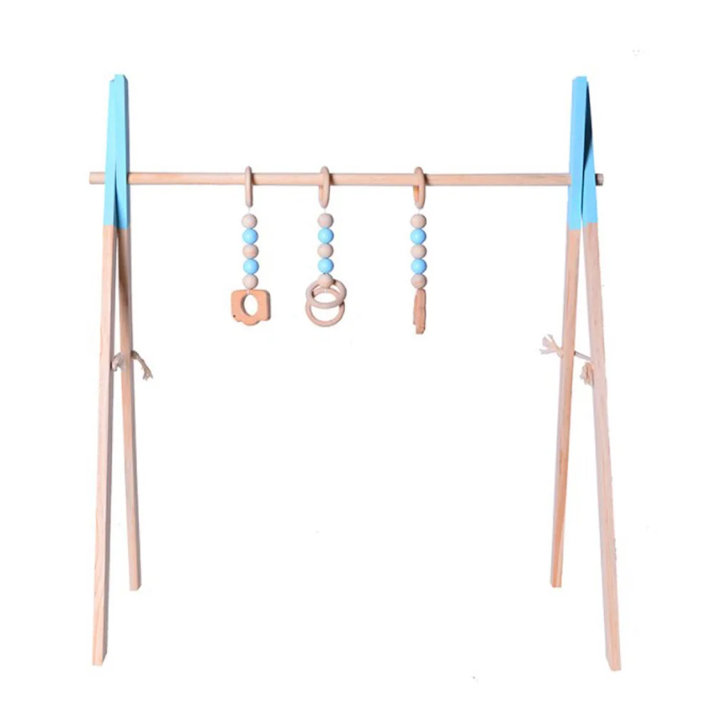 Sensorial do Berçário do Bebê Roupa da Criança Rack de Moldura de Madeira Decoração do Quarto Estilo Nórdico Ginásio Jogo Madeira Anel-pull Brinquedo Quarto Infantil Presente Crianças 7 Academia de bebê