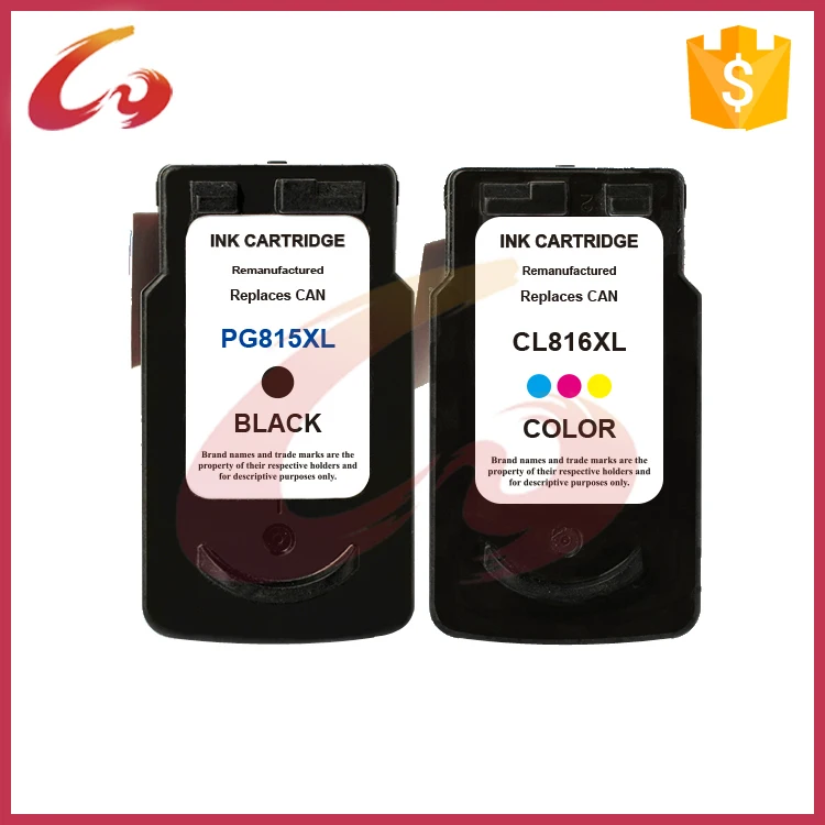 free shipping 1 set PG815 CL816 INK cartridge compatible for ink cartridge for canon pixma