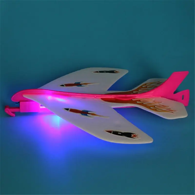 Светодиодный Рогатка планер пенопластовый самолет флэш-светильник летающий самолет выталкивание самолет вечерние сувениры детские игрушки подарок