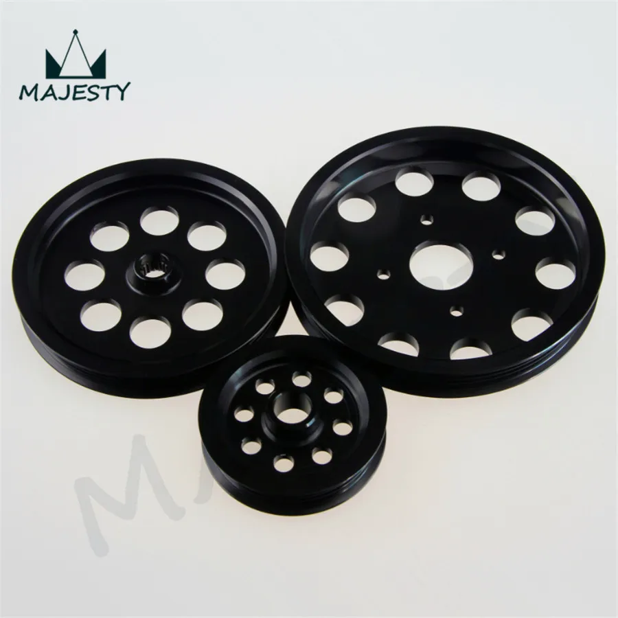 Черный легкий шкив для Nissan skyline GTR RB20 RB25 RB26|crank pulley|pulley cranknissan |