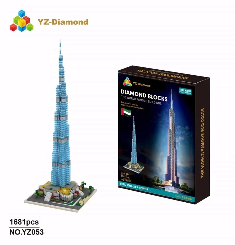 Всемирно известный Строительство Diamond Block игрушки Дети DIY Burj Дубай Burj Al Arab Hotel Триумфальная арка модель строительство комплект