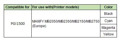 YOTAT пустой СНПЧ чернильный картридж PGI-1500 PGI-1500XL для Canon MAXIFY MB2050 MB2354 MB2150 MB2750 принтер