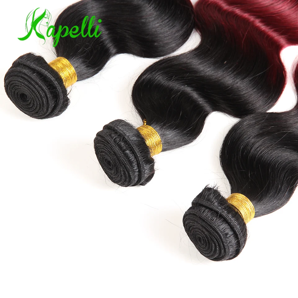 Омбре Малазийские Волосы Weave комплект s средства ухода за кожей волна 3/4