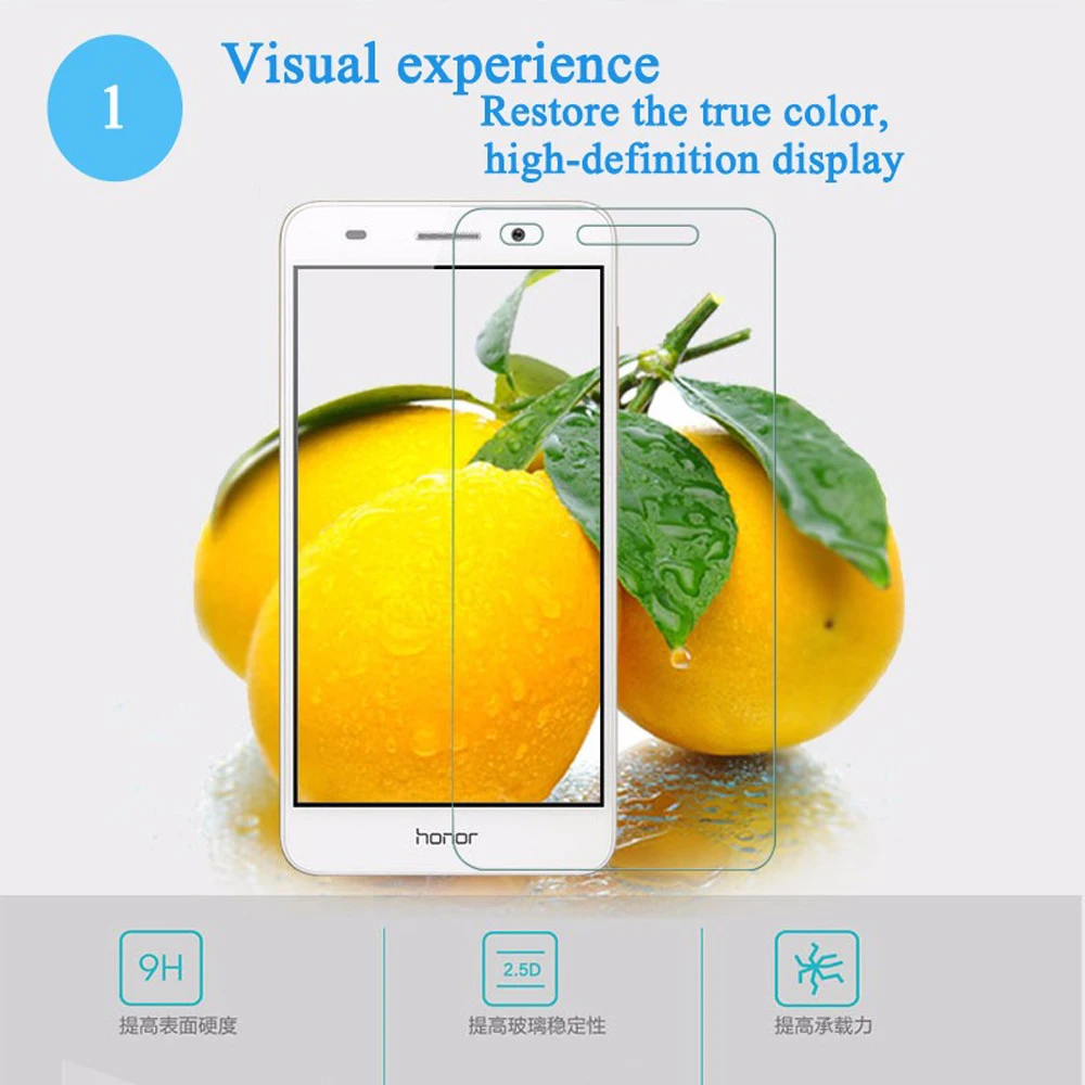 Ультратонкое высококачественное закаленное стекло для huawei honor 5C honor 4C 4X 4A 6X7 huawei 5A защита экрана HD Защита от царапин стекло