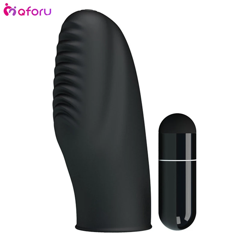 Silicone Sleeve Finger font b Dildo b font Vibrator for Women Sex Toys G spot Stimulator