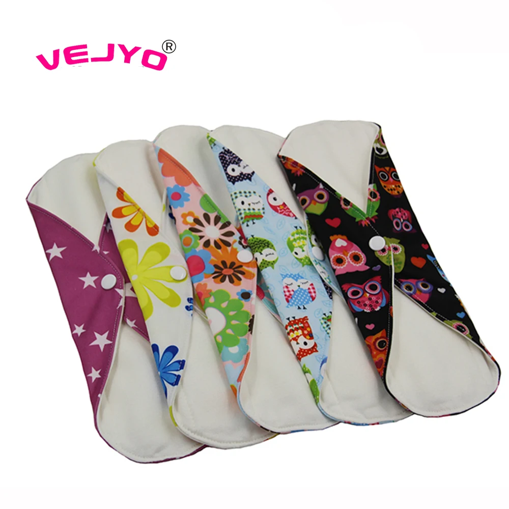 VEJYO 5PCS/lot 12" Organic Bamboo Cotton Waterproof Reusable Maternity