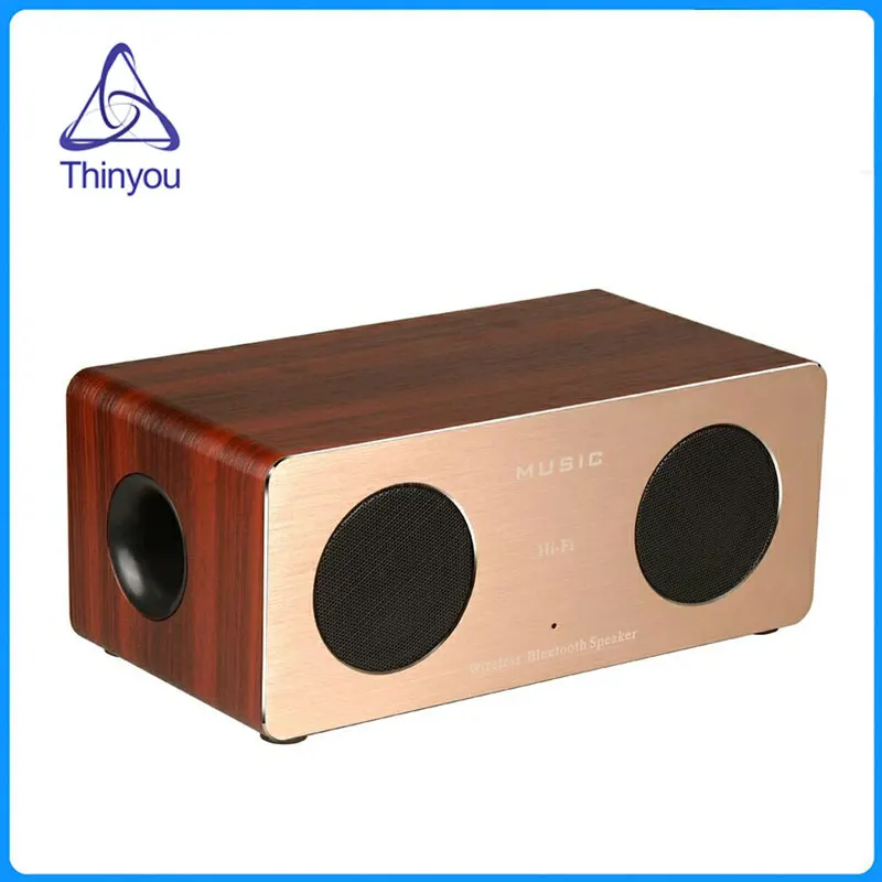 Thinyou HIFI Wireless Wooden Bluetooth Speaker Dual Bass Music Player with MIC Support TF Card AUX Sound Box for Smart Phone PC bluetooth-music-player : image Thinyou HIFI Wireless Wooden Bluetooth Speaker Dual Bass Music Player with MIC Support TF Card AUX Sound Box for Smart Phone PC bluetooth-music-player