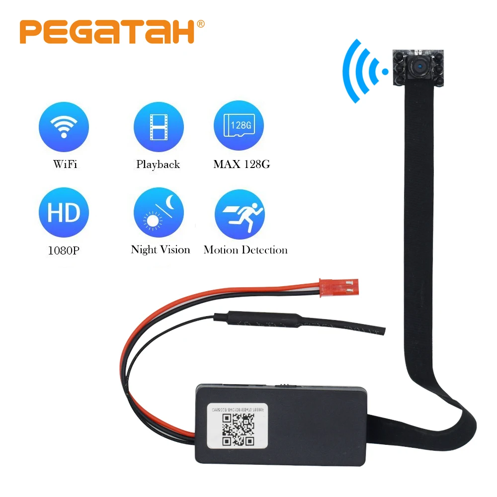 Hot 1080P Mini Wifi Camera HD wifi P2P TF slot video Recording Motion Detection remote control Security with night vision | Электроника