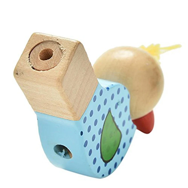 Мультфильм птица свисток Музыкальные инструменты игрушка Детские ювелирные изделия кулон деревянные музыкальные игрушки Обучающие Игрушки для раннего развития