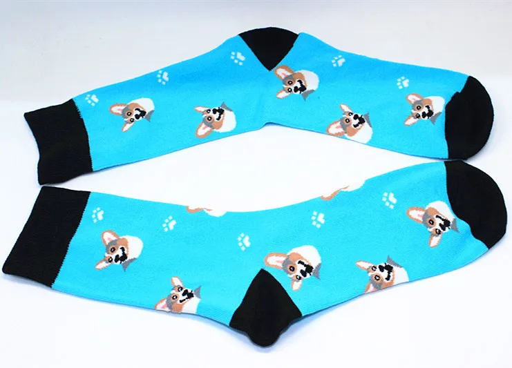 Fashion cotton fashion hip hop men's socks trend Harajuku shark tiger flamingo skateboard happy socks men's Christmas gift socks