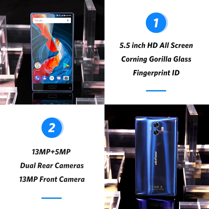 Ulefone MIX 4G мобильный телефон 5 дюймов MTK6750T Восьмиядерный Android 7 0 4 Гб ОЗУ 64 ПЗУ