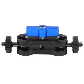 

Aluminum alloy Multi-Function Dual Ball Head Hot Shoe 1/4 inch Tripod Magic Arm Mount Adapter DSLR Camera Accessory for Monito