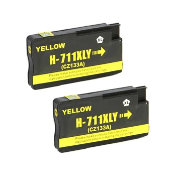 

2 Yellow 711xl 711 full ink cartridge latest update chips replacement FOR T120 T520 24-in 36-in 610 914 mm ePrinter printer