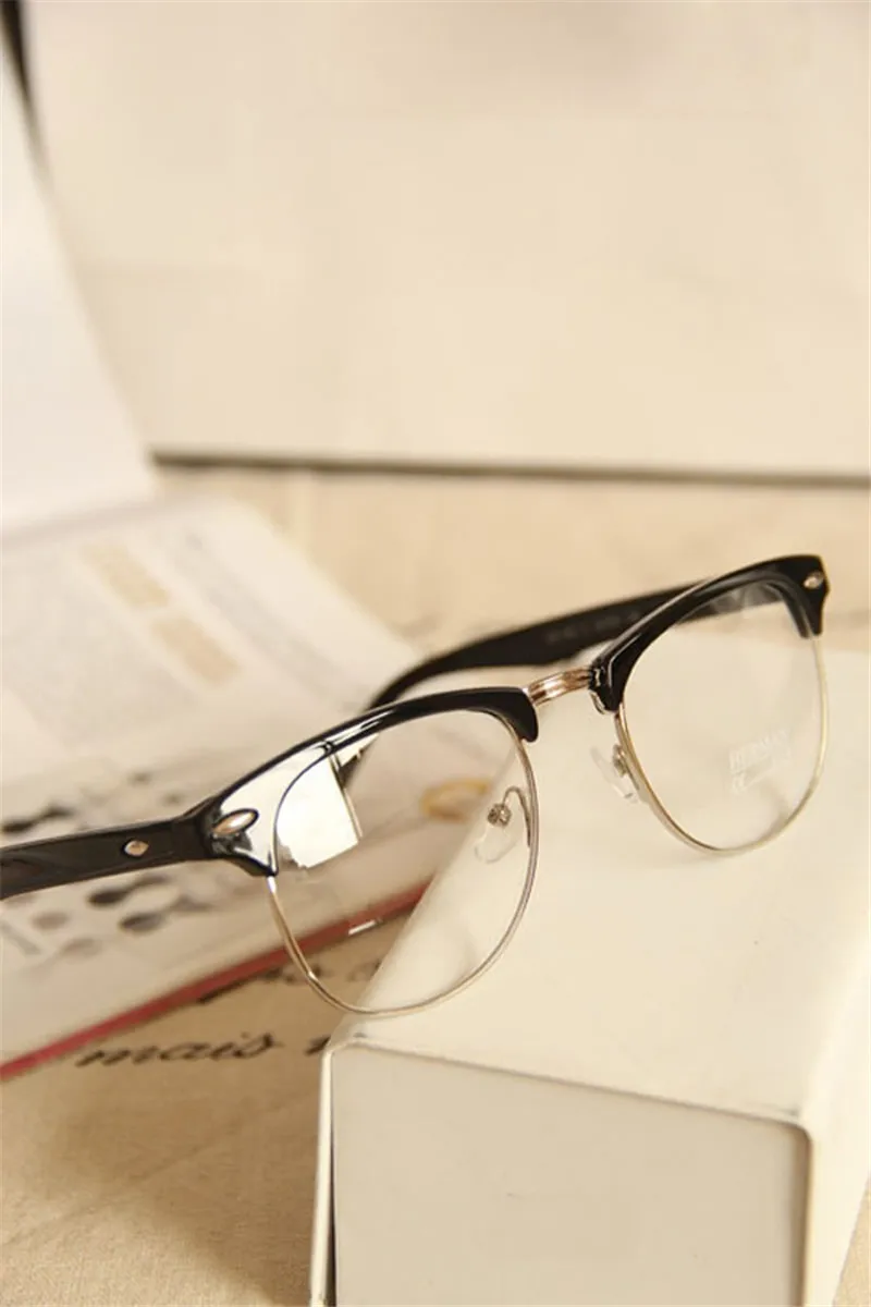 Брендовые дизайнерские модные Gafas прозрачные женские очки для коррекции зрения в оправе мужские полуоправы поддельные очки оправа винтажные очки