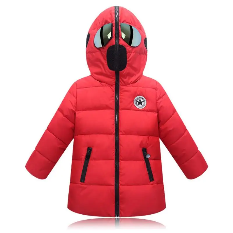Г. Специальное предложение, новая зимняя куртка с капюшоном одежда с очками ультрамена для девочек For3-12years хлопковое утепленное теплое пальто